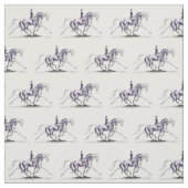 Tissu Cheval Dressage en Trot Piaffe (Échantillon)