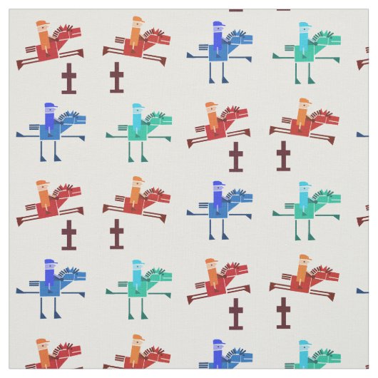 Tissu Cheval et cavalier (Échantillon)