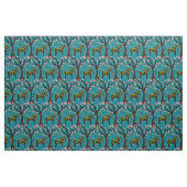 Tissu Cheval folklorique noir/jaune de Dala/oiseaux (Fat Quarter)