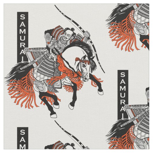 Tissu Cheval japonais de samouraï (Fermer)