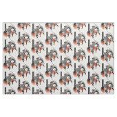 Tissu Cheval japonais de samouraï (Fat Quarter)