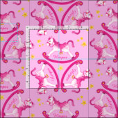 Tissu Cheval rocheux rose filles nom harper nursery (Carreau)