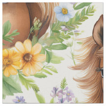 Cheval Sauvage Flissant Mane Jaune Flore Verdure