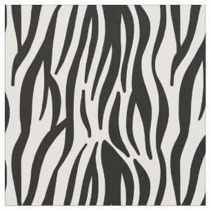 Tissu Cheval zèbre zèbre noir et blanc Camo