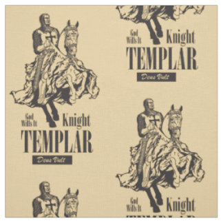 Tissu Chevalier Templier. Dieu Le Veut. Deus Vult