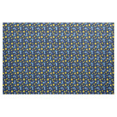 Tissu Chevaux bleus de minuit et piments jaunes (Fat Quarter)