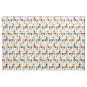 Tissu chevaux d'arc-en-ciel blancs (Fat Quarter)