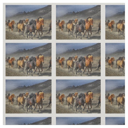 Tissu Chevaux sauvages (Échantillon)