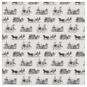 Tissu Chevaux tracés Vintages