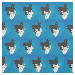 Tissu Chèvre Billy Ombre sur Bleu
