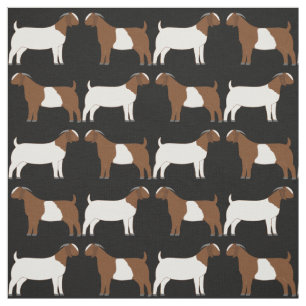 Tissu Chèvre des Boers sur Noir