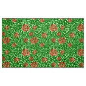 Tissu Chèvrefeuille de William Morris, rouge et vert de (Fat Quarter)