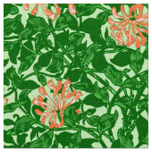 Tissu Chèvrefeuille, pêche et vert de William Morris (Fermer)
