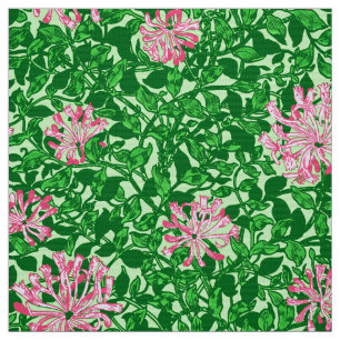 Tissu Chèvrefeuille, rose et vert de William Morris