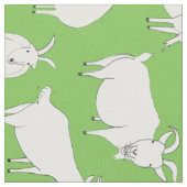 Tissu Chèvres jouant - vert (Fermer)