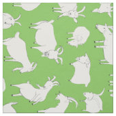 Tissu Chèvres jouant - vert (Échantillon)