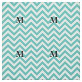 Tissu Chevron bleu avec monogramme (Échantillon)
