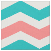 Tissu Chevron de corail et turquoise (Fermer)