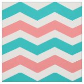 Tissu Chevron de corail et turquoise (Échantillon)