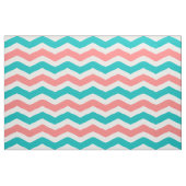 Tissu Chevron de corail et turquoise (Fat Quarter)