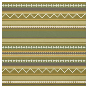 Tissu Chevron géométrique et rayures vert