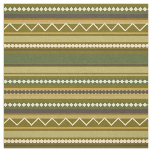 Tissu Chevron géométrique et rayures vert (Échantillon)