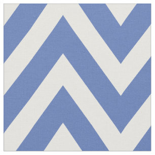 Tissu Chevron moderne bleu grande échelle