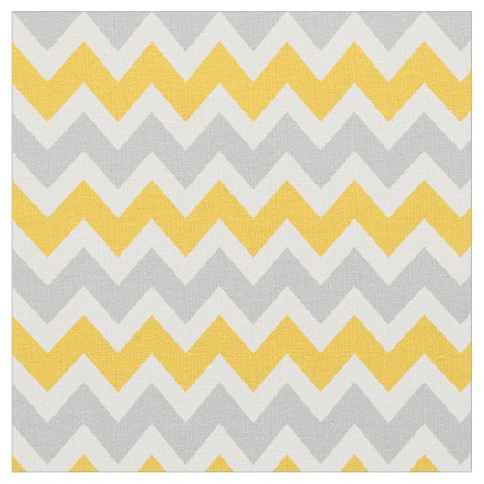 Tissu Chevron moderne gris et jaune (Fermer)