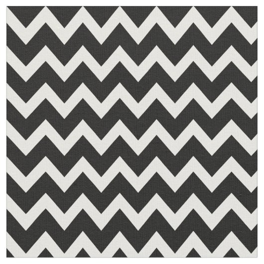 Tissu Chevron moderne noir et blanc (Fermer)