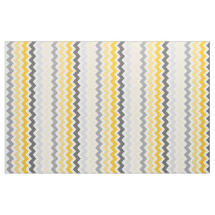 Tissu Chevron moyen barre le gris jaune