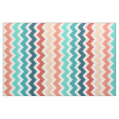 Tissu Chevron moyen barre Teal de corail bleu (Fat Quarter)