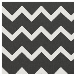 Tissu Chevron noir blanc