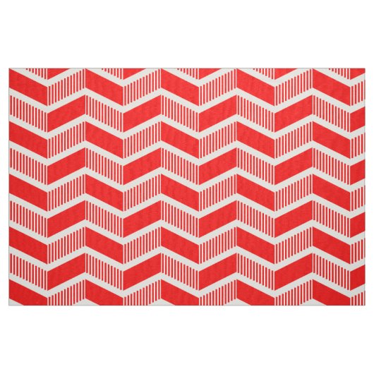 Tissu Chevron pas à pas - Rouge (Fat Quarter)