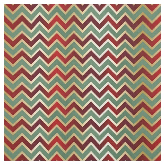 Tissu Chevron rouge rouge or Noël (Échantillon)