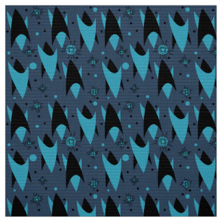 Tissu Chevrons atomiques - Bleu