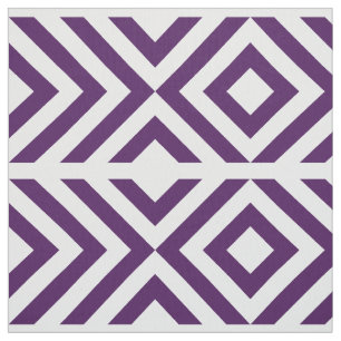 Tissu Chevrons pourpres et blancs et diamants
