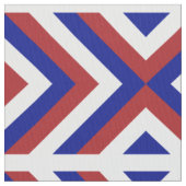 Tissu Chevrons rouges, blancs, et bleus géométriques (fermé)