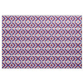 Tissu Chevrons rouges, blancs, et bleus géométriques (Yard)