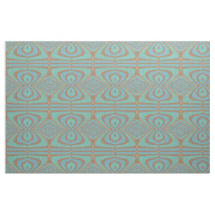 Tissu Chic bleu turquoise Vintage Nouveau Déco Motif