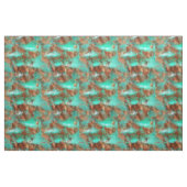 Tissu Chic Boho en cuivre Turquoise (Yard)