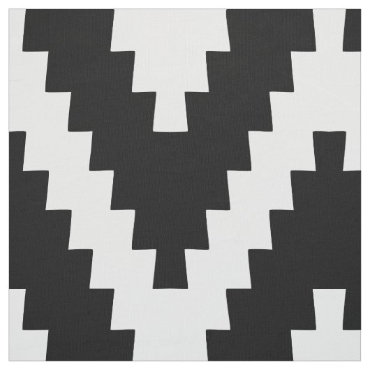 Tissu Chic Chevron Motif noir blanc couture (Échantillon)