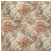 Tissu Chic, Elegant Crèmes & cuir texture fleur look (Échantillon)