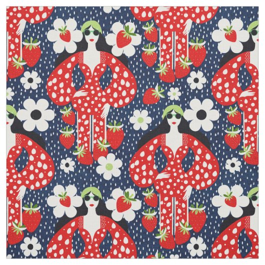 Tissu Chic fraise (Échantillon)