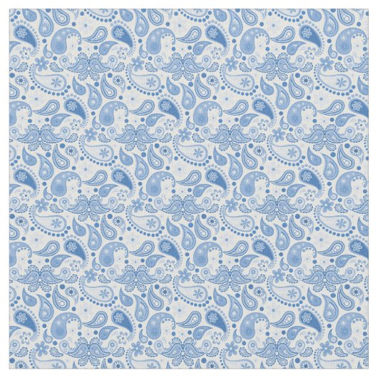 Tissu Chic Fun Bleu et Blanc Paisley (Fermer)