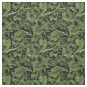 Tissu Chic green black tooled leather floral (Échantillon)