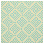 Tissu Chic jaune menthe grec clé motifs géométriques (Échantillon)