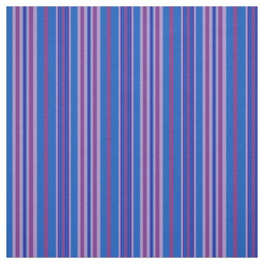 Tissu Chic Mauve, Plum, Bleu foncé, Bleu clair rayé (Échantillon)