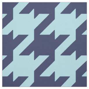 Tissu Chic motif pied-de-poule bleu marine audacieux