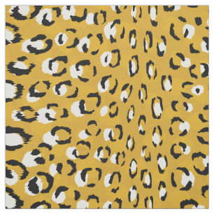 Tissu Chic or noir blanc cheetah motif d'impression