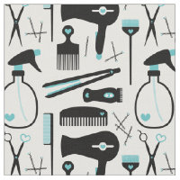 Chic Retro Turquoise Black Hair Salon Outils